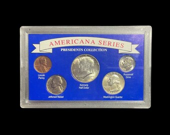 U.S. Silver Coins 1964 コレクション Lot Of 4 US MINT COIN SET 1964-P 90% SILVER Double Struck