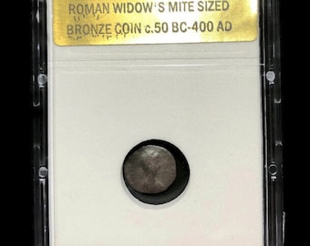 Genuine Ancient Roman, widow's mite sized, bronze coin, C-50 BC-400 AD,Genuine,1600 Years old