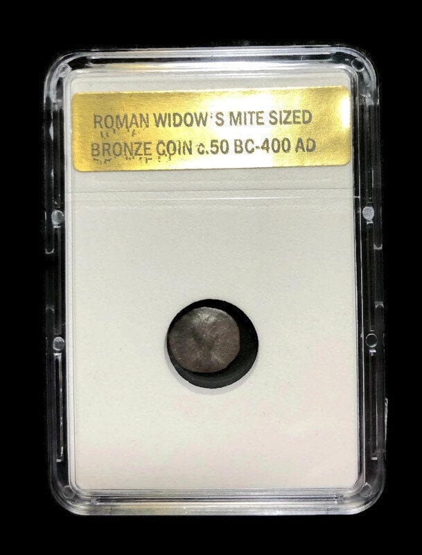 Genuine Ancient Roman, widow's mite sized, bronze coin, C-50 BC-400 AD,Genuine,1600 Years old