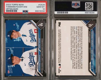 2023 Topps Now #OS26 Yoshinobu Yamamoto RC/Shohei Ohtani LA Dodgers PSA 10