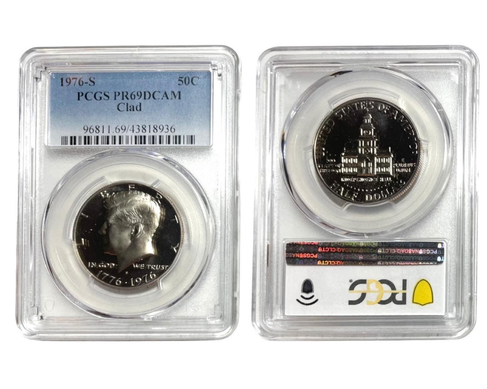 1-1976-S Clad Kennedy Half Dollars PCGS PR69DCAM: Nice