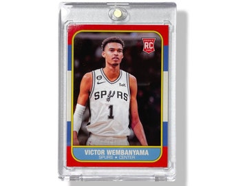Victor Wembanyama &#39;86 Style Spur Jersey Promo  Rookie RC Art Card  #1 Sealed & Encased