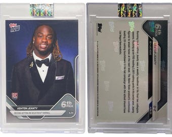 Karta debiutanta Las Vegas Raiders (RC) z draftu NFL nr D-2 Ashton Jeanty Topps Now 2025