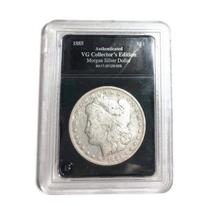 Authentifiée 1885 Morgan Silver Dollar meilleure date TB édition collector-Rare