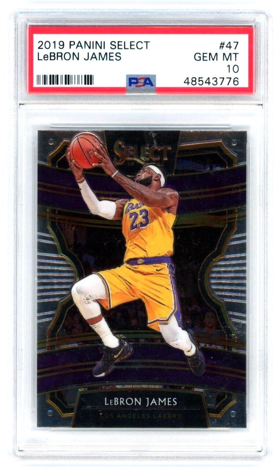 LeBron James Select PSA 10 2023 Panini Select Red Cracked Ice #66
