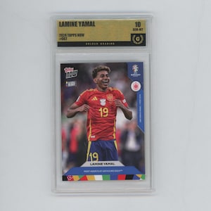 2024 Topps Now UEFA Euro #67 Lamine Yamal ROOKIE Spain Graded 10 GEM Mint