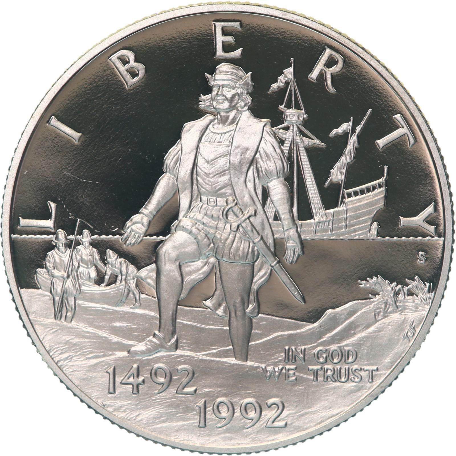 1992 S Columbus Voyage Quincentenary Proof Commemorative Half