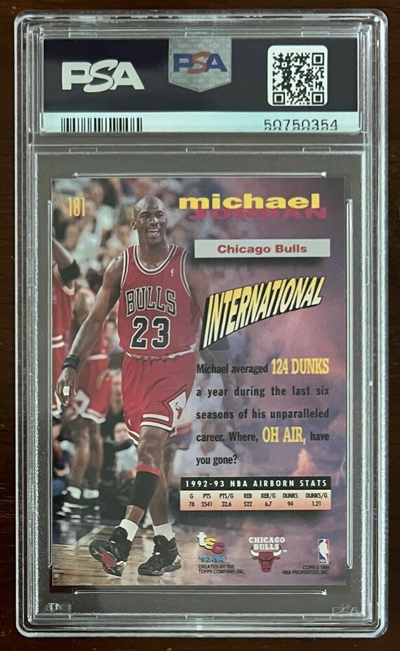 1993-94 Topps Stadium Club PSA8マイケルジョーダン : 1993-94 Topps Stadium Club #1 Michael Jordan TD NM-MT