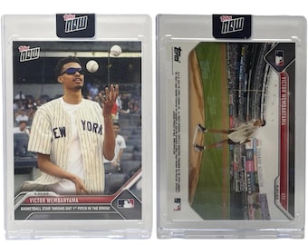 2023 Topps Now #472 Victor Wembanyama SPURS - 1st Pitch In the BRONX RC Rookie Card