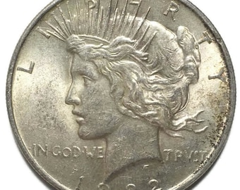Authentic-1922-P Peace Dollar Superb Silver Coin , High grade (AU/BU)-Rare