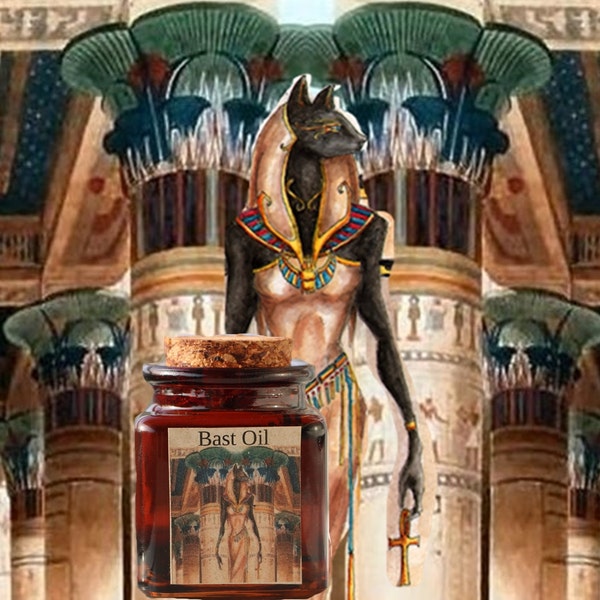 Bast Oil - Goddess Bastet/Bast The sensual Egyptian cat goddess opens you to life’s sweetest, most divine pleasures. 1.4 oz