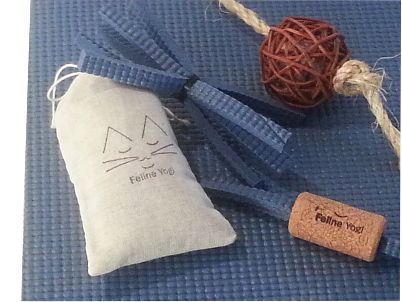 Yoga Mat and Yoga Props for Cats Slate Blue Yoga Cat Mat With Etsy