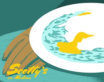 Carol Poached Eggs Over Creamed Spinach Art Print