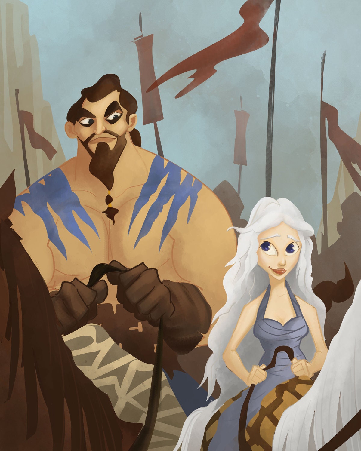 Khal Drogo And Khaleesi Fan Art