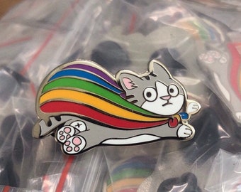 Rainbow Kitty Hard Enamel Pin