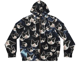 Steph Dere Panda Tuxedo Black Angel Hoodie (AOP)