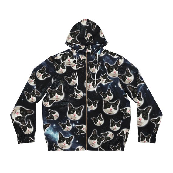 Steph Dere Panda Tuxedo Black Angel Hoodie (AOP)