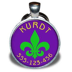 ID Tag - fleur de Lys - Dog tag, Tag Cat, Pet Tag pour animaux de compagnie
