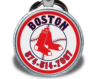 Pet ID Tag - Boston Red Sox *Inspired* - Dog tag, Cat Tag, Pet Tag