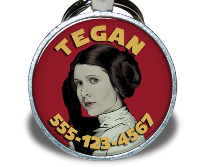 Boba Fett / Star Wars 2-Sided Pet Id Dog Tag / Personalizzato Per - Foto 2