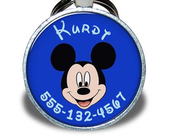 Pet ID Tag - Mickey Mouse *Inspired* - Dog tag, Cat Tag, Pet Tag