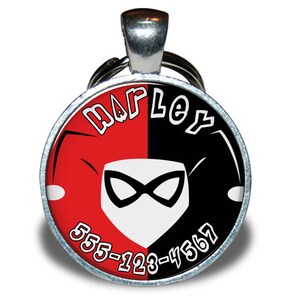 Animal de compagnie ID Tag - Harley Quinn * inspirée * - Etiquettes chien, chat, animal de compagnie Etiquettes