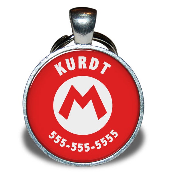 Pet ID Tag - Mario Nintendo *Inspired* - Dog tag, Cat Tag, Pet Tag