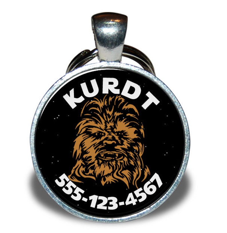 Boba Fett / Star Wars 2-Sided Pet Id Dog Tag / Personalizzato Per - Foto 4