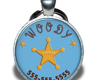 Animal de compagnie ID Tag - Woody Toy Story * inspirée * - Etiquettes chien, chat, animal de compagnie Etiquettes