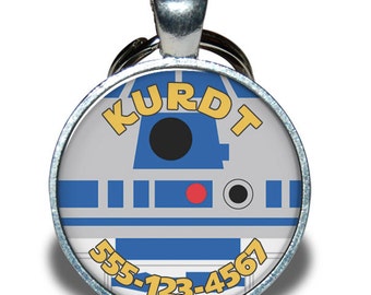 Pet ID Tag - Star Wars R2-D2 *Inspired* - Dog tag, Cat Tag, Pet Tag