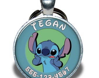 Pet ID Tag - Stitch Lilo and Stitch *Inspired* - Dog tag, Cat Tag, Pet Tag