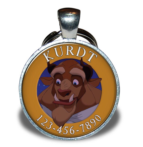 Pet ID Tag - Beast, Beauty and the Beast *Inspired* - Dog tag, Cat Tag, Pet Tag