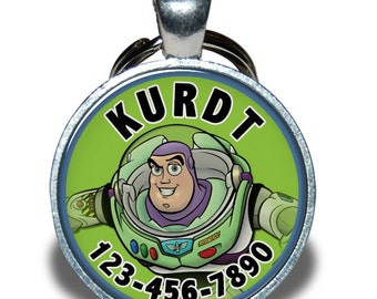 Pet ID Tag - Buzz Lightyear Toy Story *Inspired* - Dog tag, Cat Tag, Pet Tag