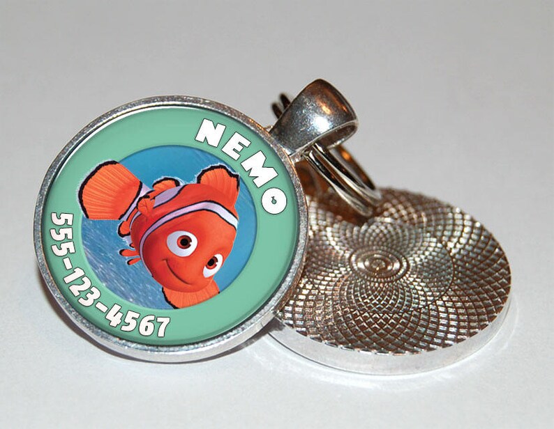 Pet ID Tag Nemo Inspired Dog tag, Cat Tag, Pet Tag image 2