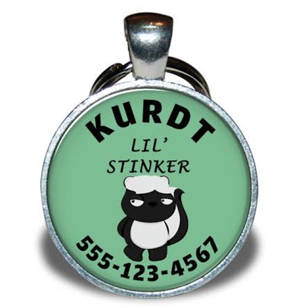 Pet ID Tag - Lil' Stinker Skunk - Dog tag, Cat Tag, Pet Tag