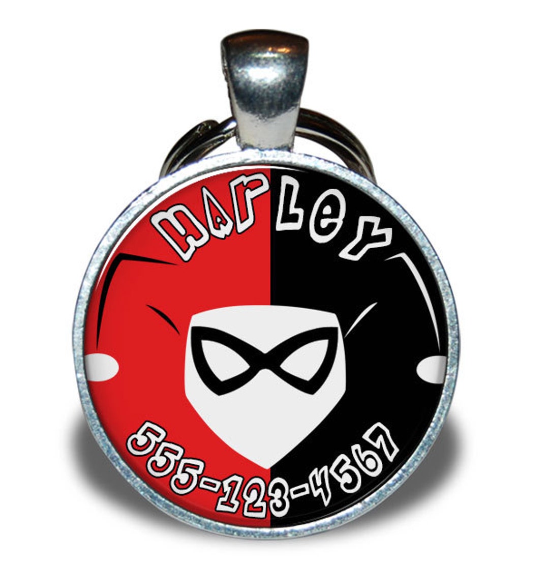 Pet ID Tag Harley Quinn inspired Dog Tag Cat Tag Pet Tag Etsy
