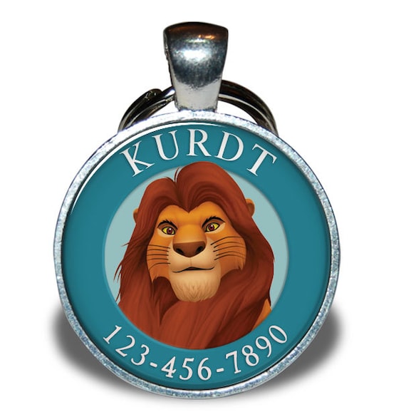 Pet ID Tag Mufasa Lion King *Inspired* Dog tag, Cat Tag, Pet Tag - Main Image