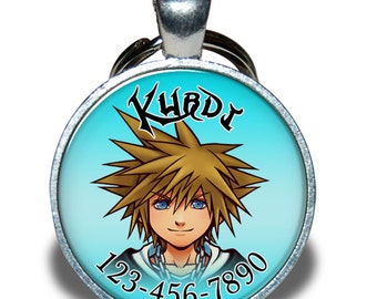 Pet ID Tag - Kingdom Hearts, Sora *Inspired* - Dog tag, Cat Tag, Pet Tag