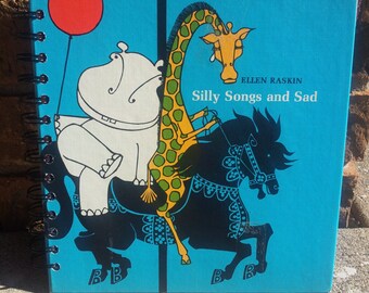 Silly Songs and Sad Upcycled Vintage Blank Book