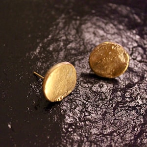 Pendientes de disco de oro del viejo mundo