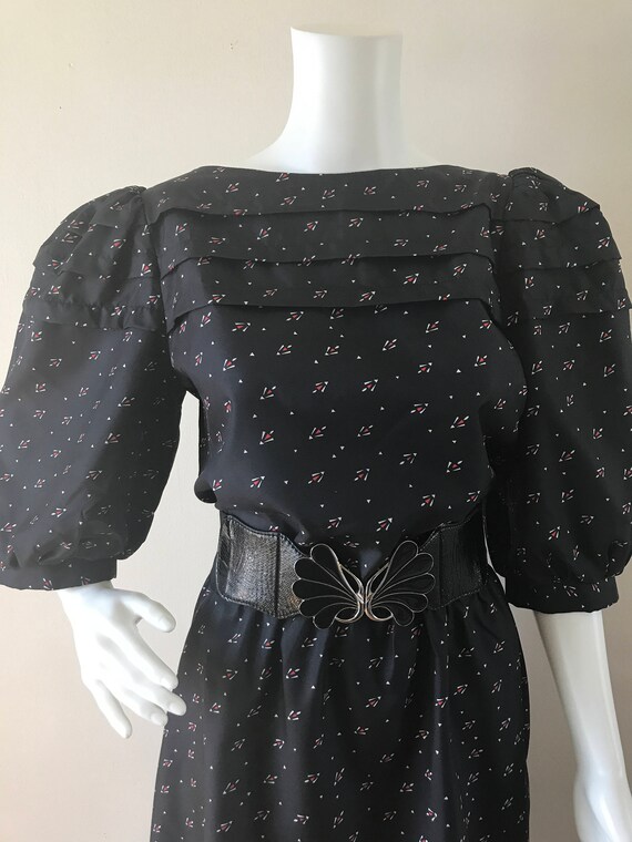 Vintage Balloon Sleeve Dress