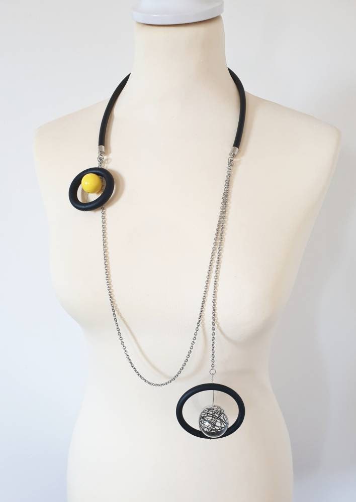Contemporary Jewelry Long Necklace 