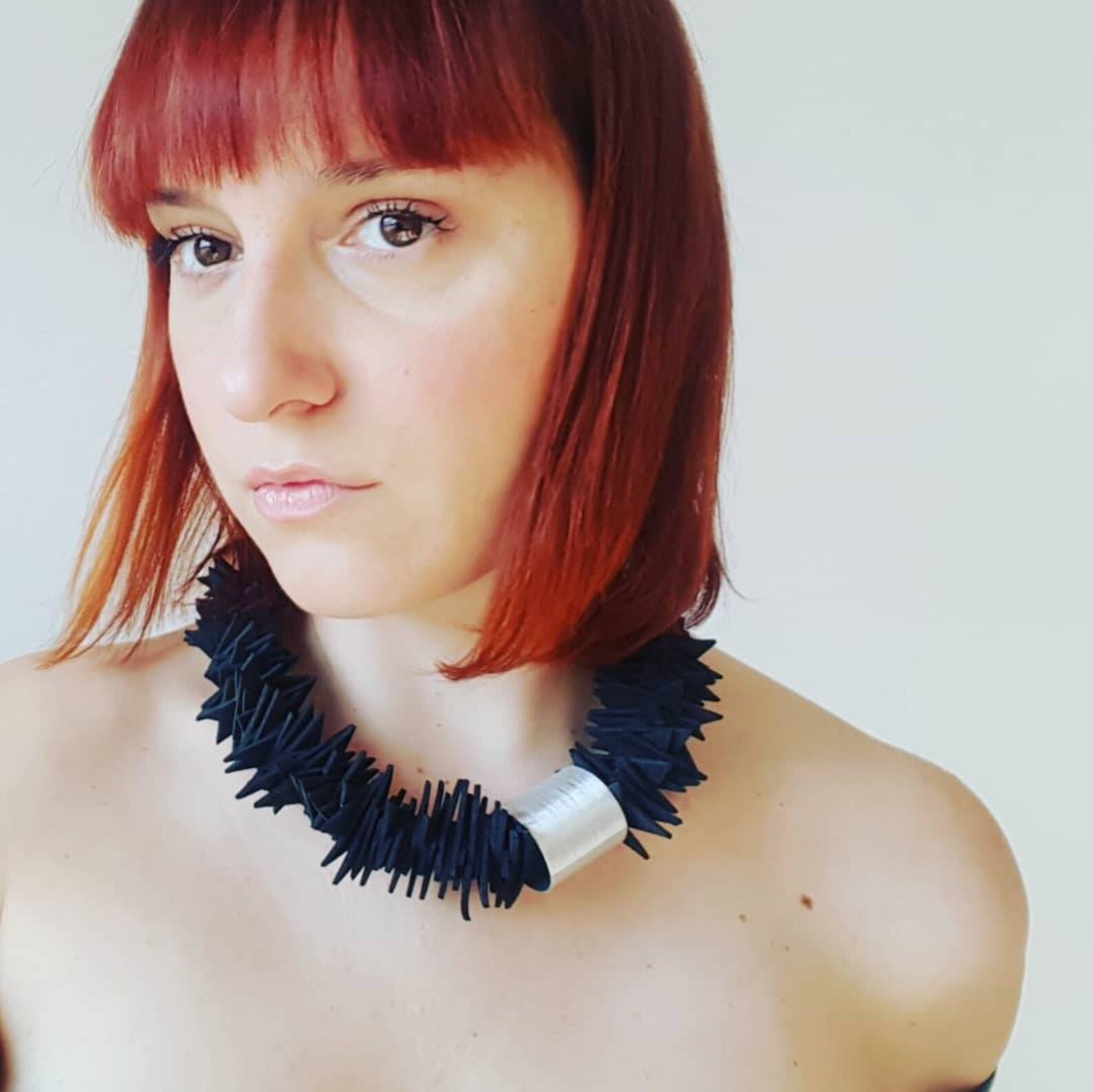 Statement Black Necklace Bib Necklace Avante Garde Necklace Etsy