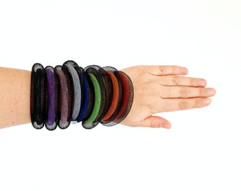 Verstelbare aluminium gaas armband - modernistische sieraden