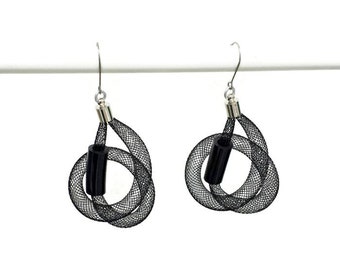 Contemporary earrings Hypoallergenic earrings Round earrings Dangle earrings Unique handmade earrings.