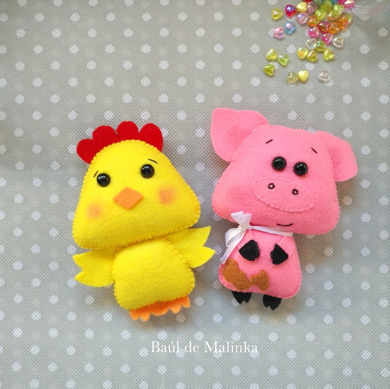 Pdf pattern Felt farm animal Set of 4 animals tutorial DIY Etsy