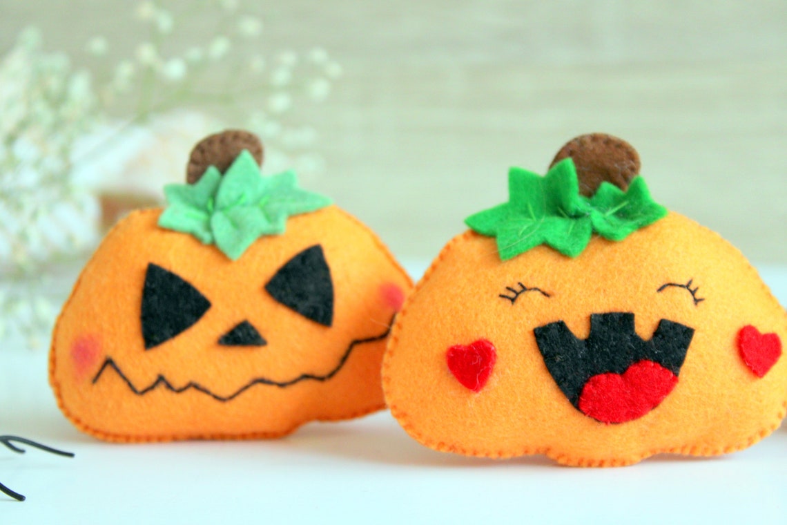 Halloween Felt Pattern Jack O Lantern Felt Pattern PDF Sewing Tutorial ...