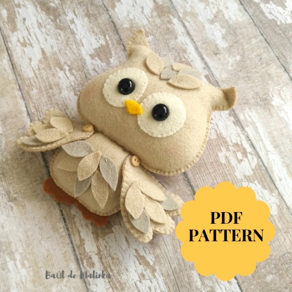 Owl sewing pattern, Felt owl ornament, SVG owl, Felt tutorial, Bird SVG pattern, Woodland owl stuffed animal, Felt Baby mobile, Owl ornament