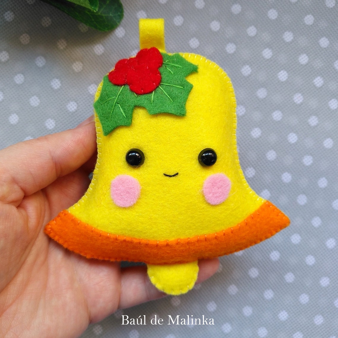 Christmas Bell pattern felt ornament Christmas Bell PDF Etsy