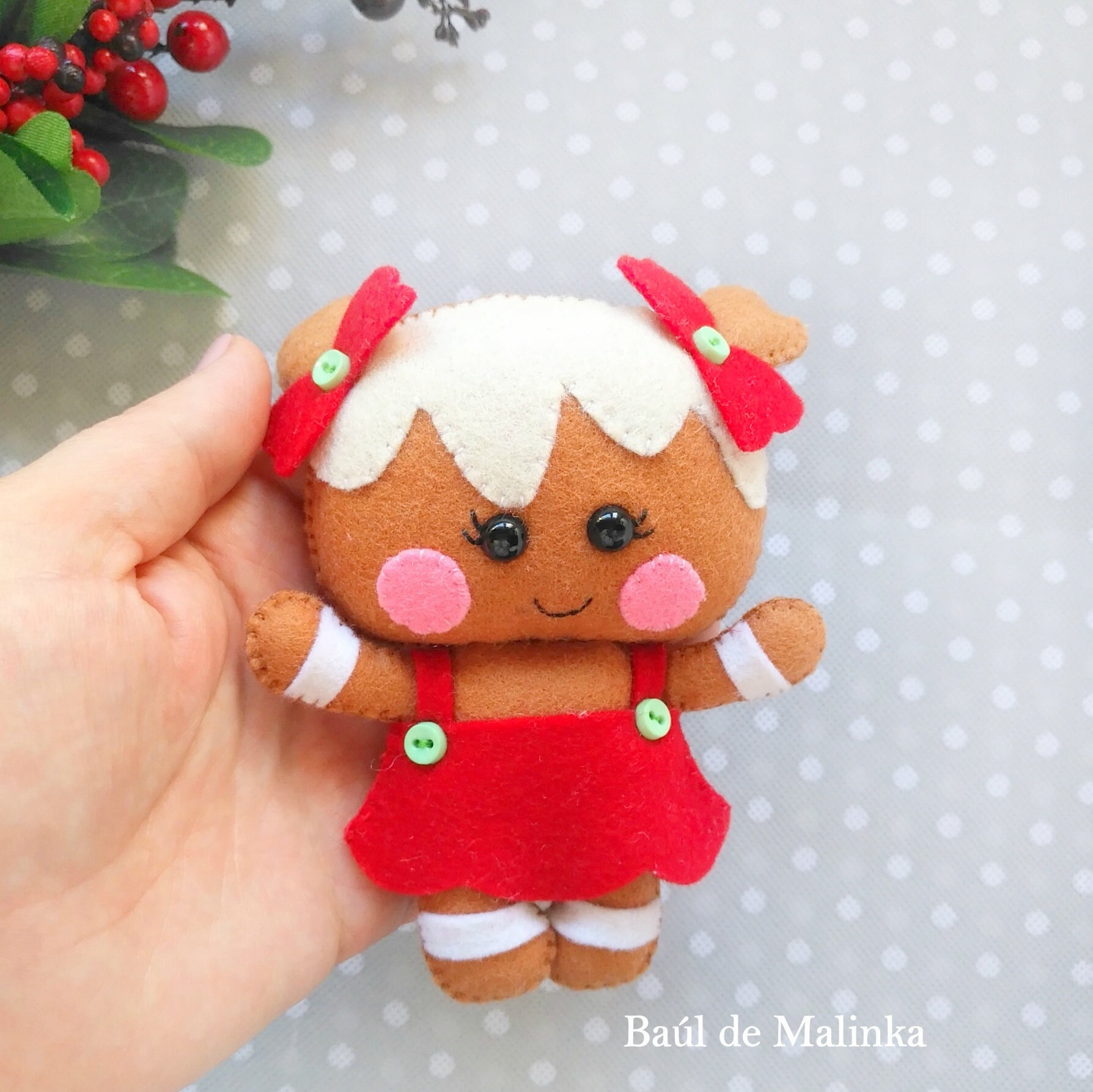 Felt Gingerbread Christmas Ornaments PDF Pattern Christmas - Etsy